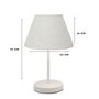 Opviq Lámpara de Mesa con Pantalla de Tela Crema